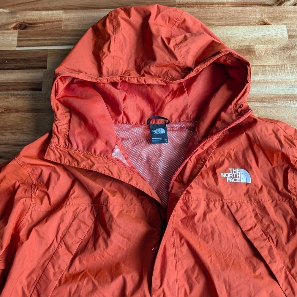 The North Face DryVent Rain Jacket Mens XXL Burnt Orange Hooded Waterproof Shell
